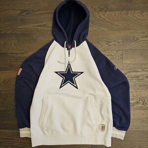 Vintage Dallas Cowboys Reebok Gridiron Classics Hoodie - Navy/Cream Men's Size S